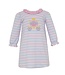 Claire & Charlie Blue/Pink Knit Stripe A-Line Carriage Dress