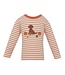 Claire & Charlie Orange Stripe Fall Puppy T-Shirt