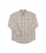 Thompson Park Plaid & Gray Bay Brown Dean's List Dress Shirt