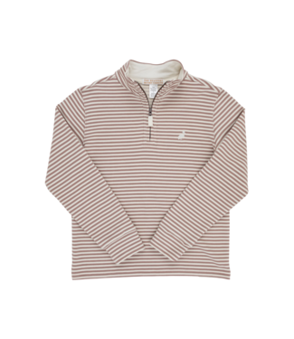 Beaufort Bonnet Gray Bay Brown & Palmetto Pearl Stripe Hayword Half-Zip