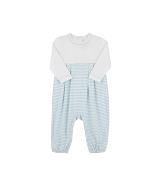 Beaufort Bonnet Worth Ave. White with Buckhead Blue L/S Bradford Romper
