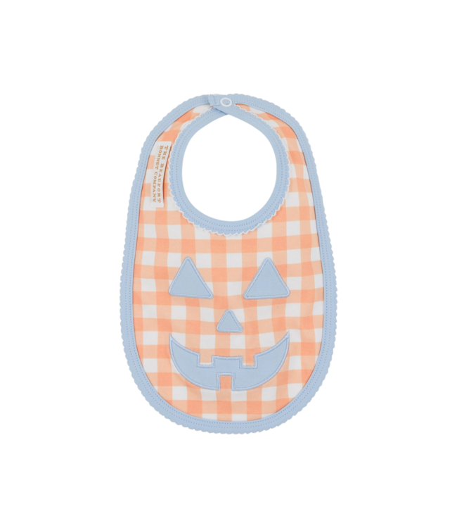 Seashore Sherbet Gingham Pumpkin Burp Me Bib