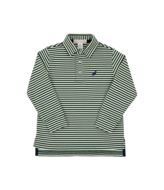 Beaufort Bonnet Grier Green & Palmetto Pearl Stripe Prim & Proper L/S Polo