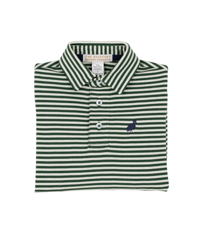 Grier Green & Palmetto Pearl Stripe with Nantucket Navy StorkPrim & Proper Long Sleeve Polo