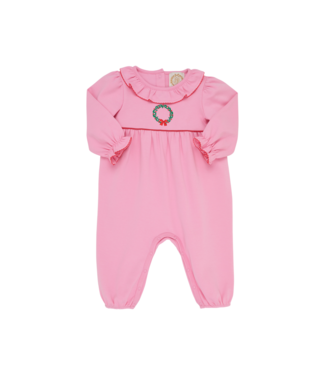 Beaufort Bonnet Hamptons Hot Pink with Wreath L/S Ramona Ruffle Romper