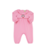 Hamptons Hot Pink with Wreath Embroidery Long Sleeve Ramona Ruffle Romper