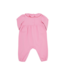 Hamptons Hot Pink with Wreath Embroidery Long Sleeve Ramona Ruffle Romper