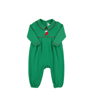 Beaufort Bonnet Kiawah Kelly Green with Stocking L/S Bradford Romper