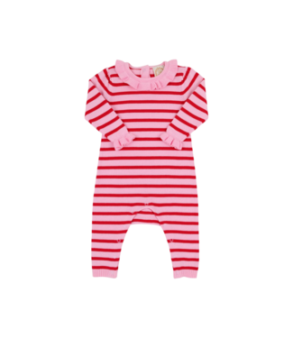 Beaufort Bonnet Richmond Red/Pier Party Pink Stripe Reece Ruffle Romper