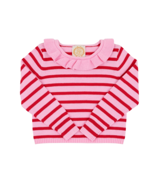 Beaufort Bonnet Richmond Red/Pier Party Pink Stripe Reece Ruffle Sweater
