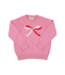 Isabelle's Intarsia Sweater - Hamptons Hot Pink with Scalloped Bow