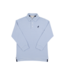 Long Sleeve Prim & Proper Polo - Park City Periwinkle with Nantucket Navy