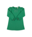 Long Sleeve Banks Button Dress - Kiawah Kelly Green with Worth Avenue White