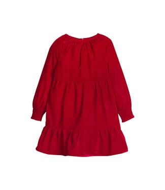 Little English Red Velvet Emerson Dress