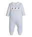 Little English Baby Boy's Blue Football Crochet Footie