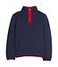Navy with Red Classic Quilted Pullover