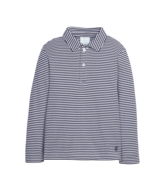 Little English Navy Stripe L/S Polo