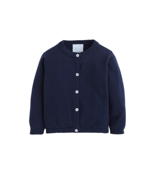 Little English Navy Essential Cardigan