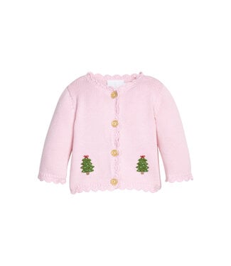 Little English Holly Days Crochet Cardigan