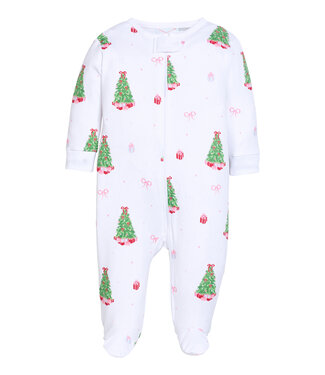 Little English Holly Days Girls Zip Footie