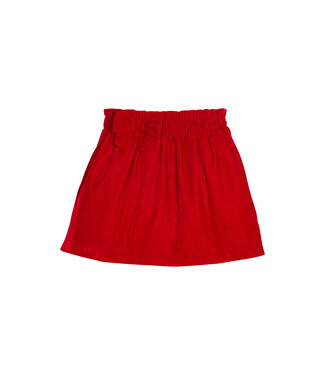 Little English Red Velvet Paperbag Bow Skirt