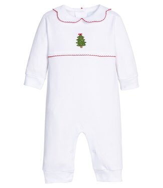 Little English Holly Days Crochet Girls Playsuit