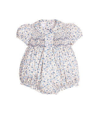 Little English Wisteria Floral Smocked Bridget Bubble