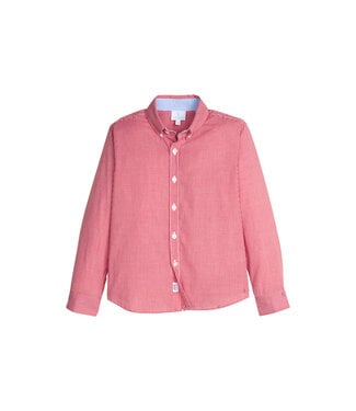 Little English Red Mini Gingham Button Down Shirt