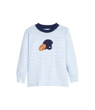 Little English Football Helmet Applique L/S T-Shirt