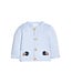 Little English Football Helmet Crochet Cardigan