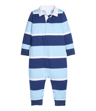 Little English Varsity Stripe Rugby Romper