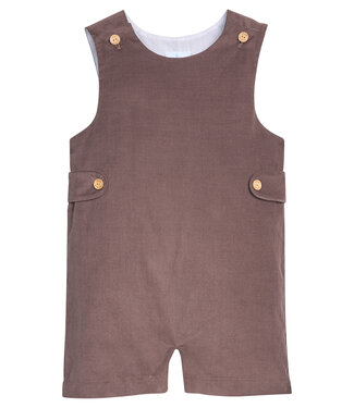 Little English Chocolate Corduroy Button Tab John John