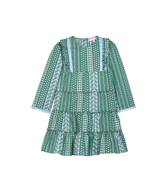 Bisby Fairfield Forest Stripe Tiered Porto Dress
