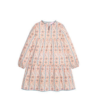 Bisby Orange Verbier Vines L/S Positano Dress