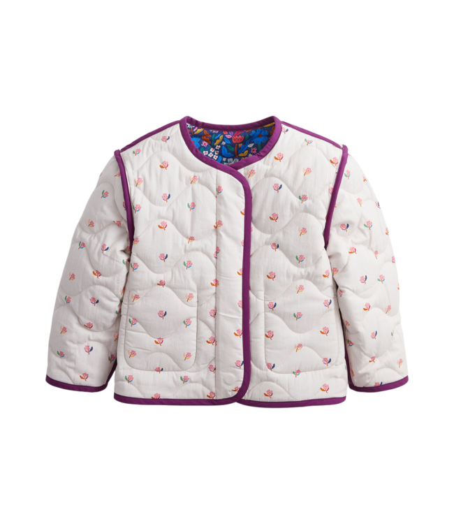 Magnetic Me Floral Quilted Reversible Girls Jacket