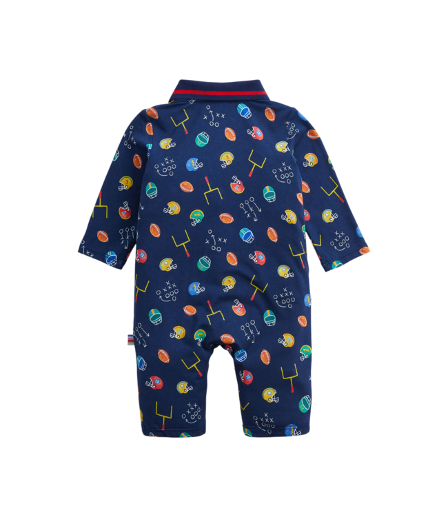 First Down Fun Modal L/S Polo Romper