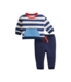 Navy Stripe Boys L/S 2-Piece Set