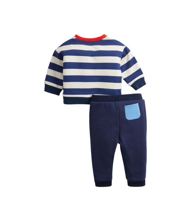 Navy Stripe Boys L/S 2-Piece Set