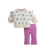 Floral Ivory Sweater Pant Set