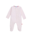 Pink Pointelle Love Lines Footie