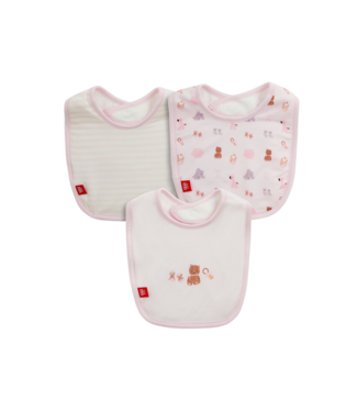 Magnetic Me Pink Modal Nursery Nostalgia Bib 3 Pack
