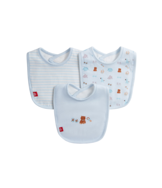 Magnetic Me Blue Modal Nursery Nostalgia Bib 3-Pack