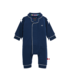 Navy Pant Coverall Romper with Piping