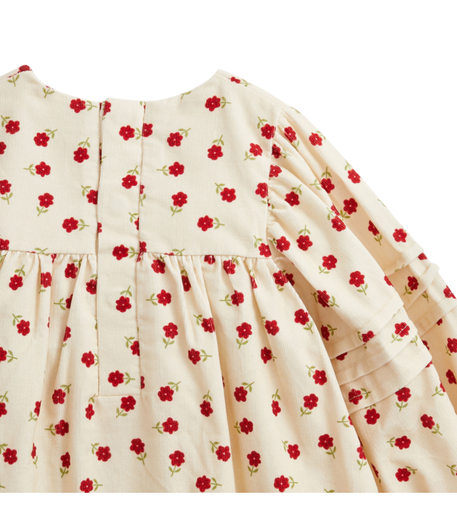 Magnetic Me Floral Corduroy Puff Sleeve Magnetic Dress