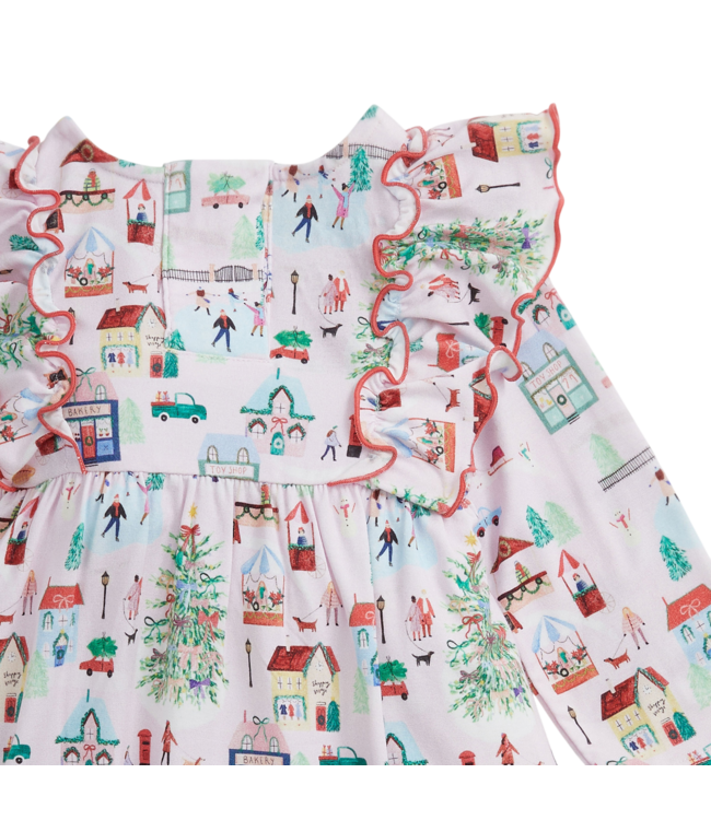 Winter Village Modal Long Sleeve Dress & Legging Set