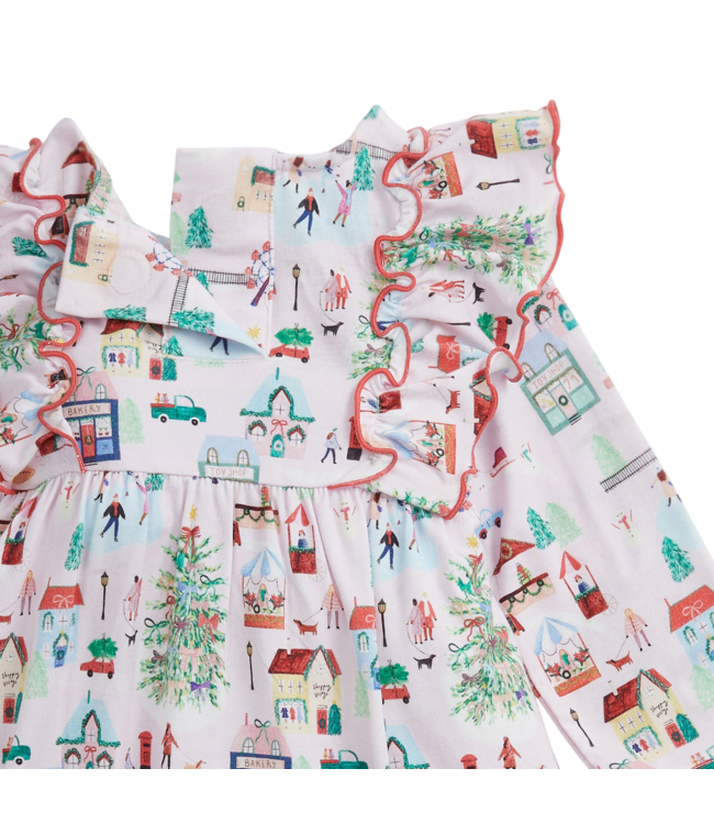Winter Village Modal Long Sleeve Dress & Legging Set