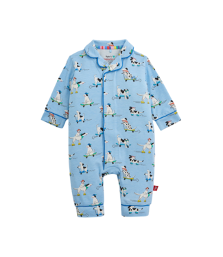Magnetic Me Ruff Riders Romper with Piping