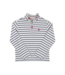 Worth Ave. White/Nantucket Navy Stripe Hayword Half Zip