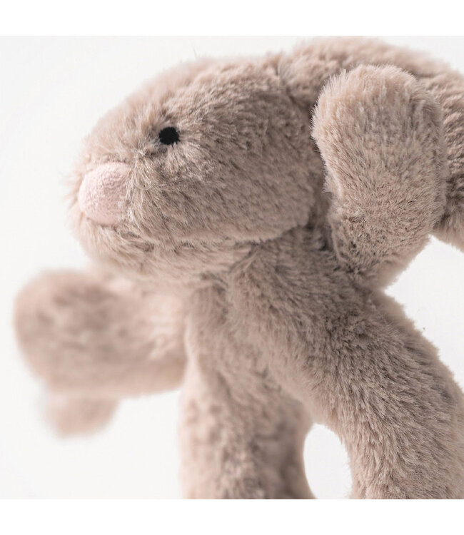 Bashful Beige Bunny Ring Rattle