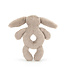 Bashful Beige Bunny Ring Rattle